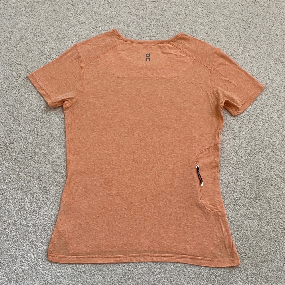 On Running Women's Orange Comfort T Athletic Top - Picture 7 of 12